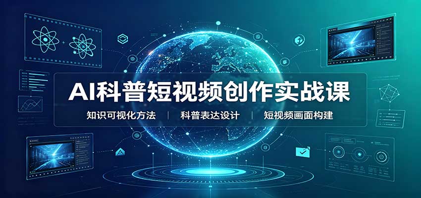 AI科普短视频创作实战课：配套要点文档，文案与视频提示词模板教学-闲赋网