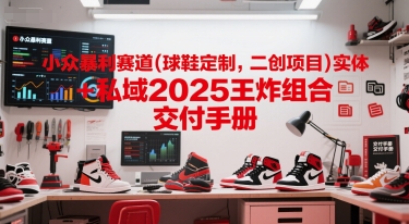 小众暴利赛道(球鞋定制，二创项目)实体+私域2025王炸组合  交付手册-闲赋网