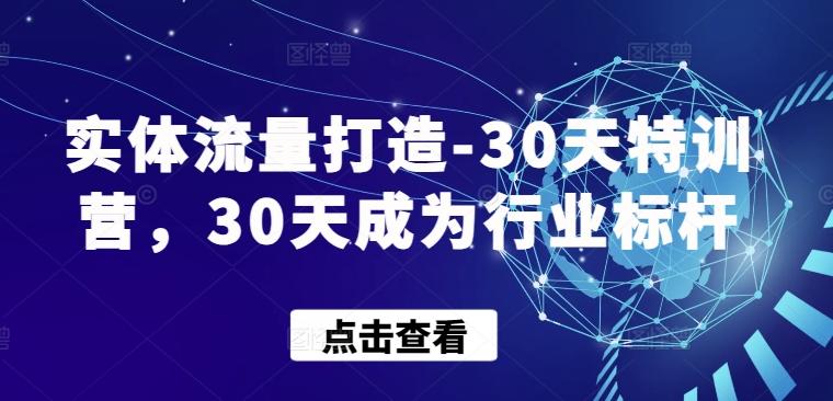 实体流量打造-30天特训营，30天成为行业标杆-闲赋网