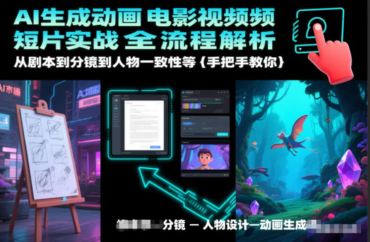 AI生成动画电影视频短片实战全流程解析，从剧本到分镜到人物一致性等手把手教你-闲赋网