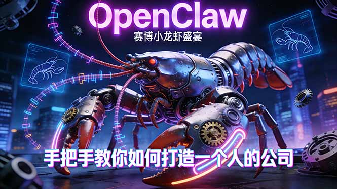 OpenClaw，小龙虾-从产品到爆款的成长之路，手把手教你如何打造一个人的公司-闲赋网