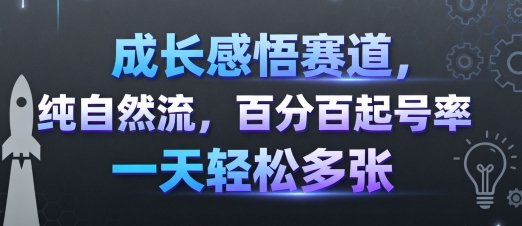 b35ad43bd35af5544163521047011a89.jpeg 成长感悟赛道,纯自然流,百分百起号率 一天轻松多张