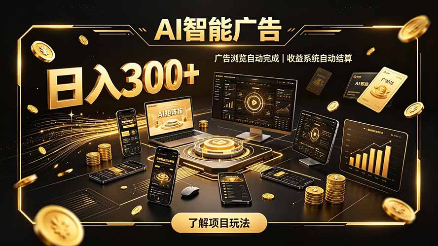 自研 AI 系统｜轻资产起步｜长期稳定收益｜宝妈 上班族轻轻松松日入300+-闲赋网