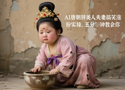 AI唐朝胖美人夫妻搞笑涨粉实操，五分钟教会你-闲赋网