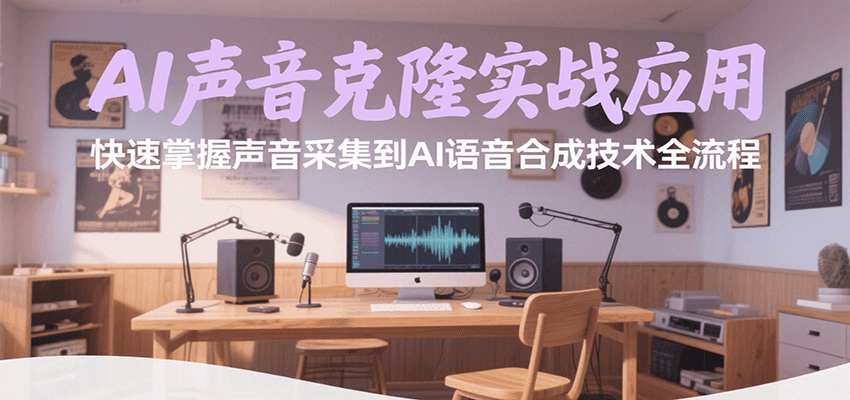 AI声音克隆实战应用，快速掌握声音采集到AI语音合成技术全流程-闲赋网