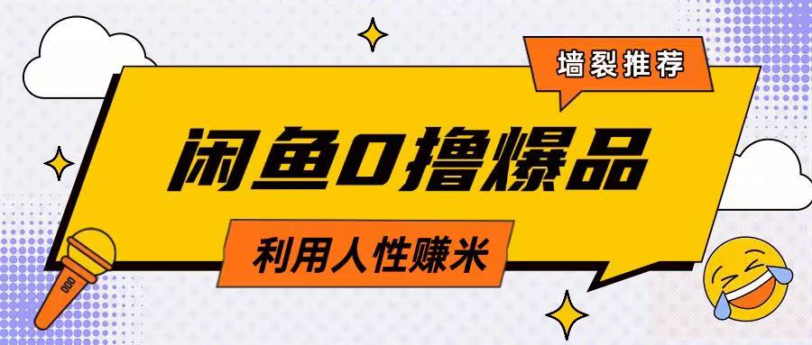 咸鱼0撸玩法利用人性售卖商品达到日挣2张的效果-闲赋网