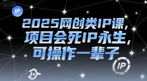 2025网创类IP课，项目会死IP永生，可操作一辈子-闲赋网