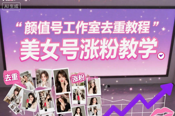 颜值号工作室去重教程，美女号涨粉教学-闲赋网