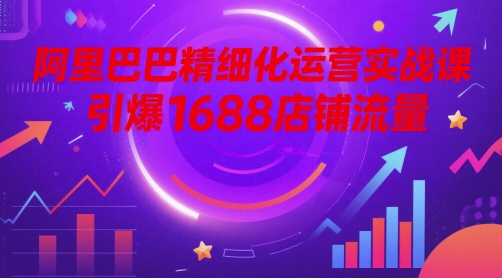 阿里巴巴精细化运营实战课，引爆1688店铺流量-闲赋网