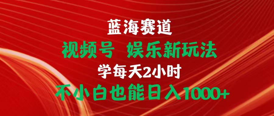蓝海赛道视频号 娱乐新玩法每天2小时小白也能日入1000+-闲赋网