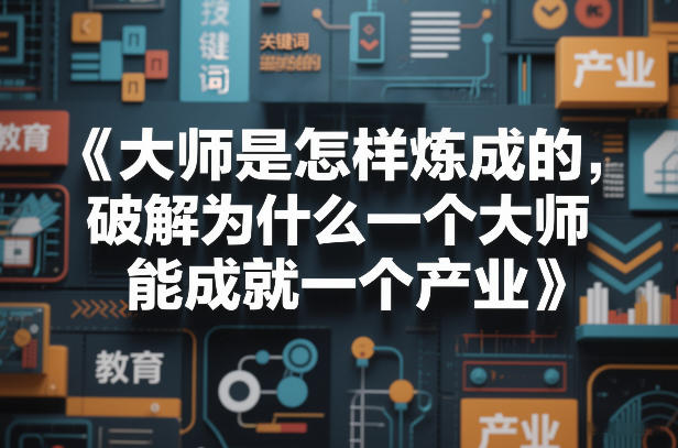 大师是怎样炼成的，破解为什么一个大师，能成就一个产业【电子书】-闲赋网