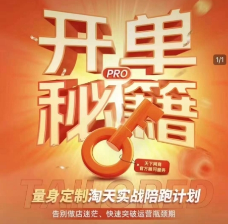 淘宝开单秘籍PRO，量身定制淘天实战陪跑计划，告别做店迷茫、快速突破运营瓶颈期-闲赋网