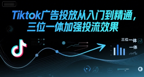 Tiktok广告投放从入门到精通，三位一体加强投流效果-闲赋网