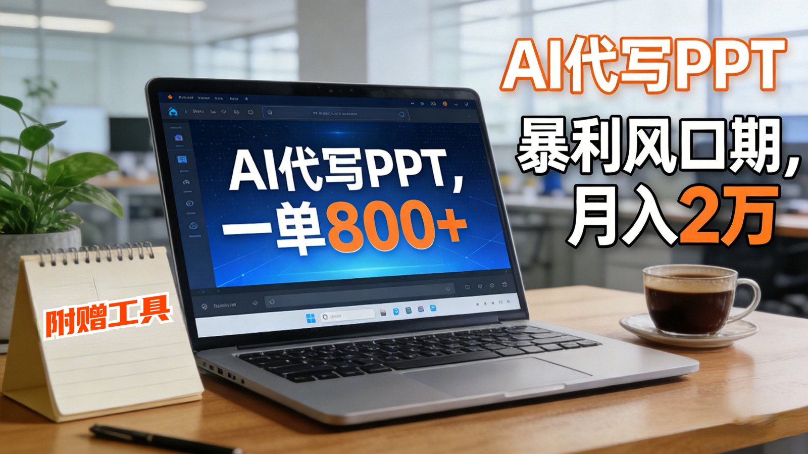 AI 代写做 PPT！一单狂赚 800+，风口期月入 2 万(工具 + 提示词直接送)-闲赋网