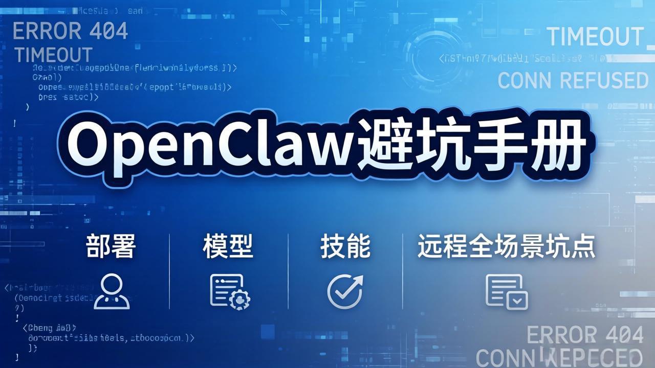 OpenClaw避坑手册：部署+模型+技能+远程全场景坑点，一次性给你说全，少走弯路-闲赋网