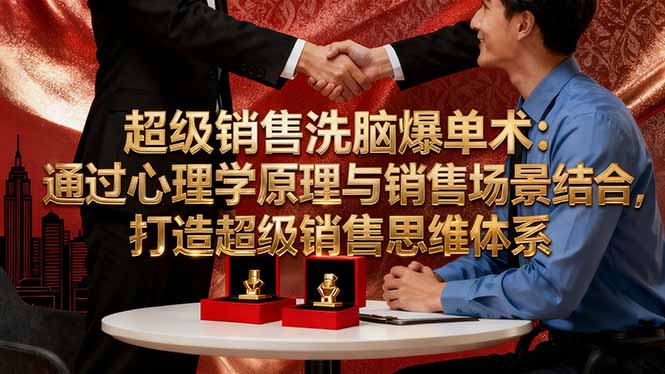 超级销售洗脑爆单术：通过心理学原理与销售场景结合,打造超级销售思维体系-闲赋网