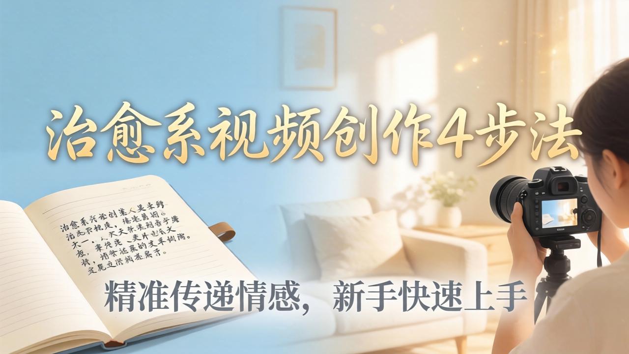 治愈系视频创作4步法：从文案打磨到画面呈现，精准传递情感，新手快速上手出优质内容-闲赋网
