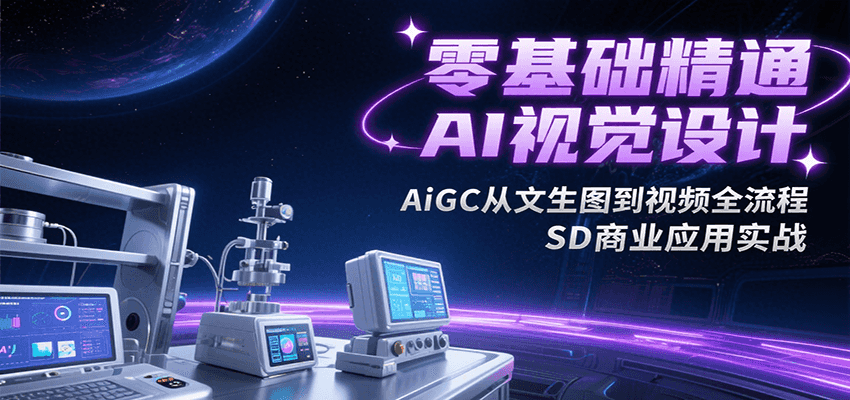 零基础精通AI视觉设计，AiGC从文生图到视频全流程，SD商业应用实战-闲赋网