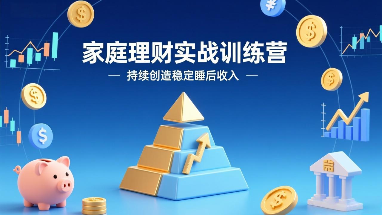 家庭理财实战训练营：从0到1建体系，三阶进阶层层递进，助你持续创造稳定睡后收入-闲赋网