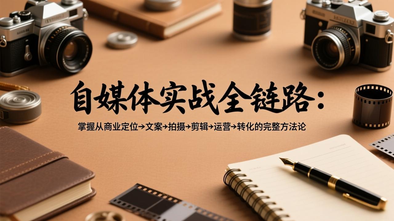 自媒体实战全链路：掌握从商业定位→文案→拍摄→剪辑→运营→转化的完整方法论-闲赋网