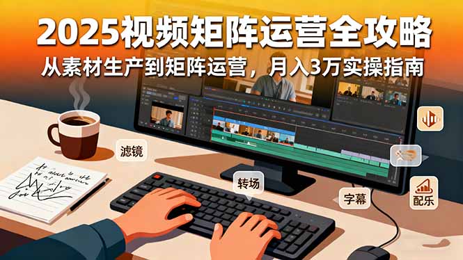 2025短视频矩阵运营全攻略：从素材生产到矩阵运营，月入3万实操指南-闲赋网