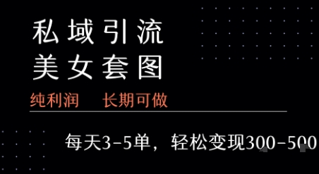 私域卖套图每天3-5单   每单利润99-2张+-闲赋网