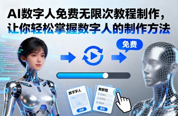 AI数字人免费无限次教程制作，让你轻松掌握数字人的制作方法-闲赋网