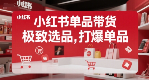 小红书单品带货，极致选品，打爆单品(更新)-闲赋网