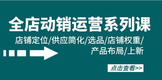 (9845期)全店·动销运营系列课：店铺定位/供应简化/选品/店铺权重/产品布局/上新-闲赋网