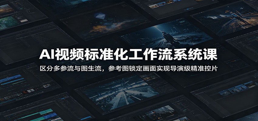 AI视频标准化工作流系统课：区分多参流与图生流，参考图锁定画面实现导演级精准控片-闲赋网