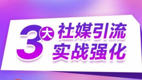 3大社媒引流实战强化，多渠道站外引流，高效精准获客，订单销售额翻倍增长-闲赋网