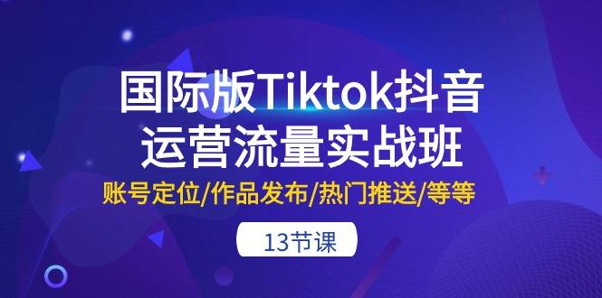 国际版Tiktok抖音运营流量实战班：账号定位/作品发布/热门推送/等等-13节-闲赋网