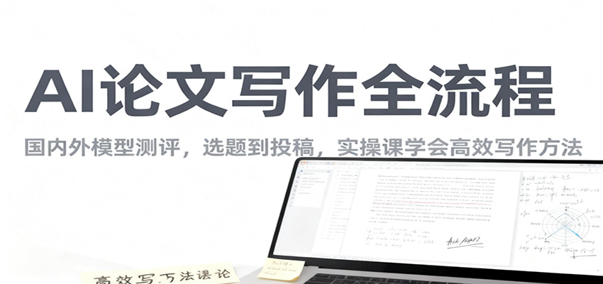 AI论文写作全流程，国内外模型测评，选题到投稿，实操课学高效写作方法-闲赋网