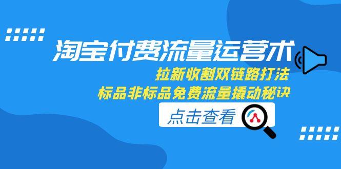 淘宝付费流量运营术，拉新收割双链路打法，标品非标品免费流量撬动秘诀-闲赋网