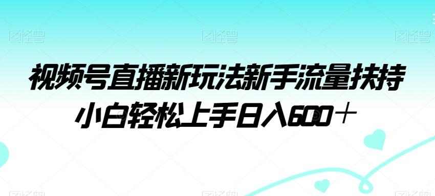 视频号直播新玩法新手流量扶持小白轻松上手日入600＋【揭秘】-闲赋网
