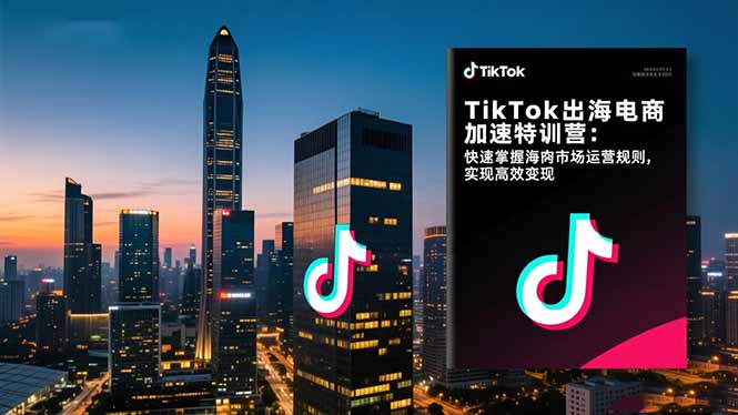 TikTok出海电商加速特训营-更新：快速掌握海外市场运营规则，实现高效变现-闲赋网