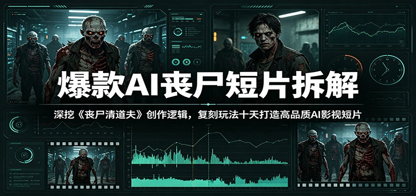 爆款AI丧尸短片拆解：深挖《丧尸清道夫》创作逻辑，复刻玩法快速打造高品质AI影视短片-闲赋网