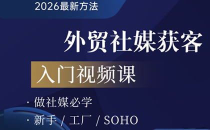 2026外贸社媒获客入门课-闲赋网