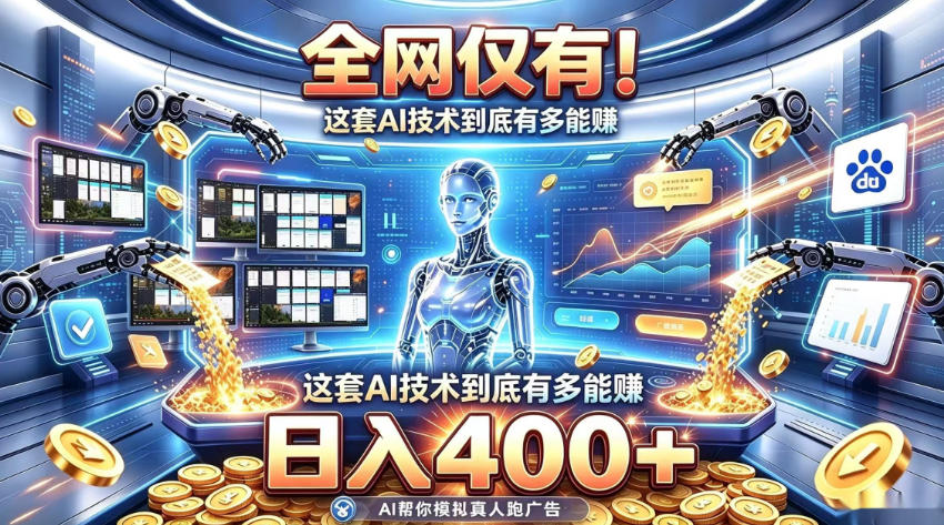 d3c2dc8b4c3406711eaf4975c1b4f7c3.jpeg 全网仅有!这套AI技术到底有多能賺,日入400+,无需人工干预,实现真正被动变现【揭秘】