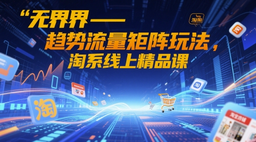无界-趋势流量矩阵玩法，淘系线上精品课-闲赋网