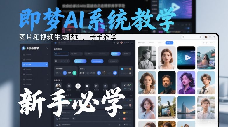 即梦AI系统教学，图片和视频生成技巧，新手必学-闲赋网