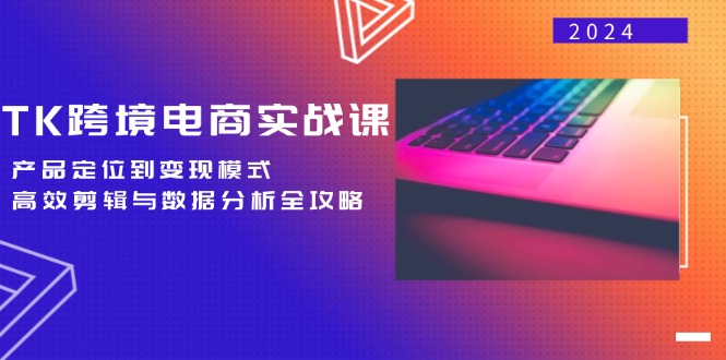 TK跨境电商实战课：产品定位到变现模式，高效剪辑与数据分析全攻略-闲赋网