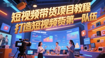 短视频带货项目教程，打造短视频带货第一队伍-闲赋网