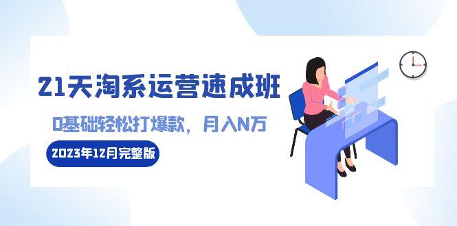 21天淘系运营-速成班2023年12月完整版：0基础轻松打爆款，月入N万-110节课-闲赋网