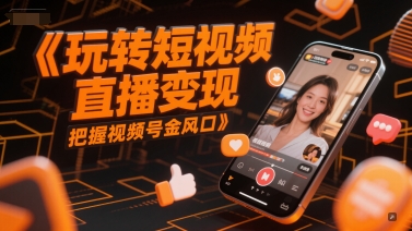 玩转短视频直播变现，把握视频号金风口-闲赋网