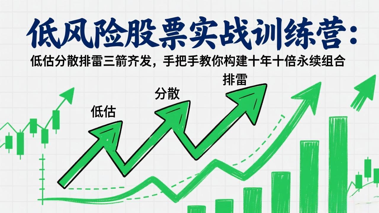 低风险股票实战训练营：低估分散排雷三箭齐发，手把手教你构建十年十倍永续组合-闲赋网