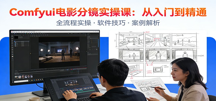 ComfyUI电影分镜实操课：分镜一致性，全流程AI视频制作，零基础也能做专业分镜-闲赋网