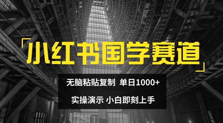小红书国学赛道，无脑粘贴复制，单日1K，实操演示，小白即刻上手【揭秘】-闲赋网