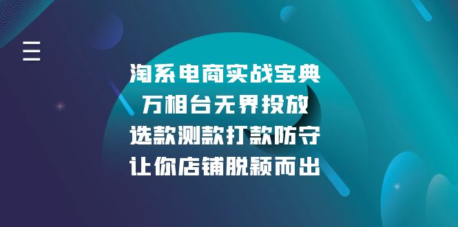 淘系电商实战宝典：万相台无界投放，选款测款打款防守，让你店铺脱颖而出-闲赋网