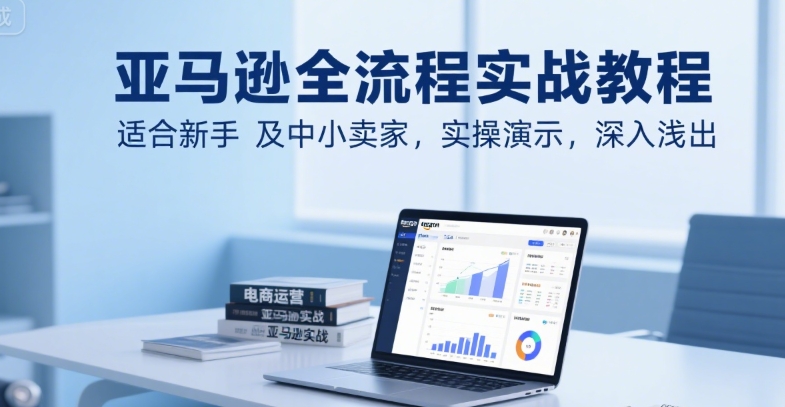 亚马逊全流程实战教程，适合新手及中小卖家，实操演示，深入浅出-闲赋网